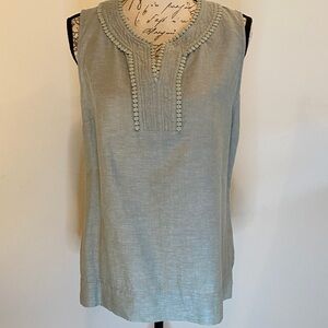 Soft Surroundings Light green Sleeveless Linen blend Blouse